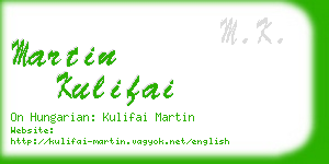 martin kulifai business card